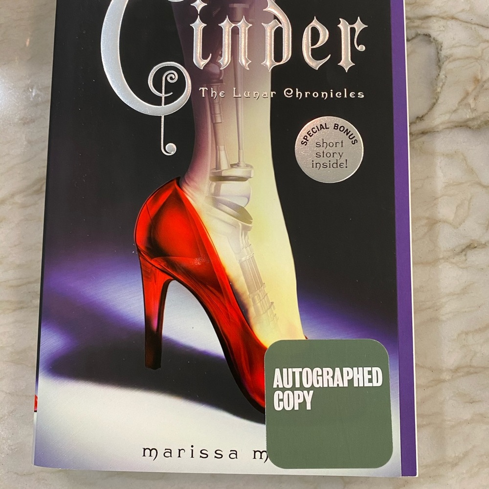 SOLD: Book : Autographed Cinder by Marissa M.